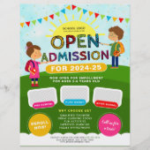 Leuk geïllustreerde school Open toelating invoegen Flyer (Voorkant)