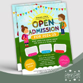 Leuk geïllustreerde school Open toelating invoegen Flyer