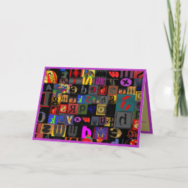 Leuk & Gek Abstract Alfabet Kaart