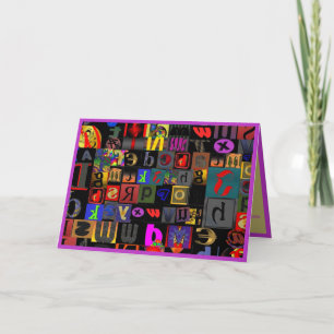 Leuk & Gek Abstract Alfabet Kaart