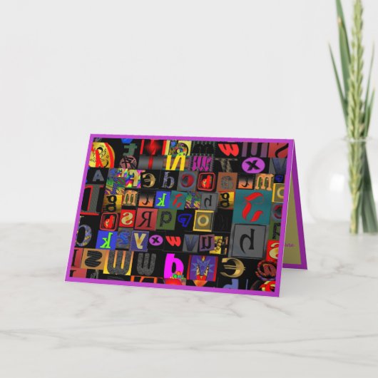 Leuk & Gek Abstract Alfabet Kaart (Voorkant)