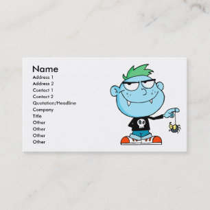 leuk gekke grappig kind cartoon visitekaartje