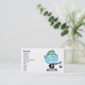 leuk gekke grappig kind cartoon visitekaartje (Staand voorkant)