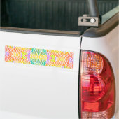 Leuk gekleurd bladerenpatroon bumpersticker (Op Truck)