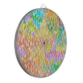 Leuk gekleurd bladerenpatroon dartbord (Voorkant Links)
