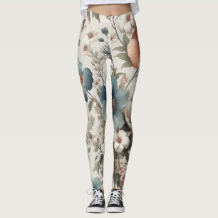 Leuk gekleurd bloem naadloos patroon leggings