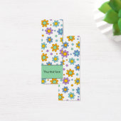 Leuk gekleurd bloemontwerp bladwijzer mini visitekaartjes (Bureau)