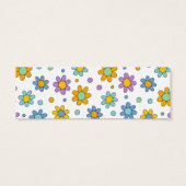 Leuk gekleurd bloemontwerp bladwijzer mini visitekaartjes (Achterkant)