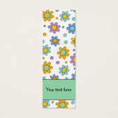 Leuk gekleurd bloemontwerp bladwijzer mini visitekaartjes (Voorkant)