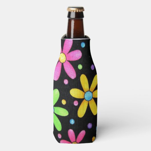 Leuk gekleurde bloemkoeler flesjeskoeler (Fles Voorkant)