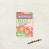 Leuk gekleurde ‘Hip Hoera’ gepersonaliseerde leraa Post-it® Notes (Op bureau)