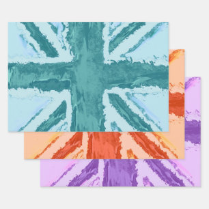 Leuk Gekleurde Union Jack van Heva Weva Craft / Gi Inpakpapier Vel