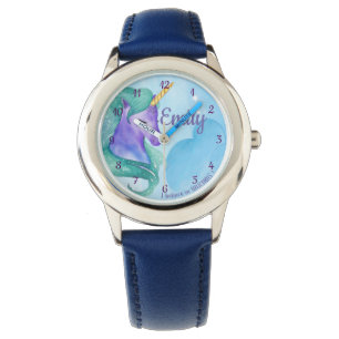 Leuk Geloof in Eenhoorn  Blauw Groene Eenhoorn Horloge