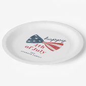 Leuk Gelukkig 4th van juli Papieren Bordje (Gekanteld)