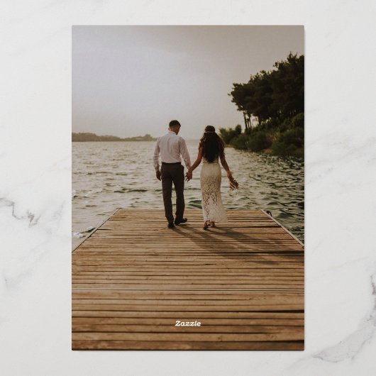 LEUK GELUKKIG NIEUWJAAR 2026 Custom Business Gold Folie Feestdagenkaart (Achterkant)