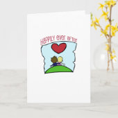 Leuk, "gelukkig ooit na" huwelijksontwerp kaart (Gele Bloem)