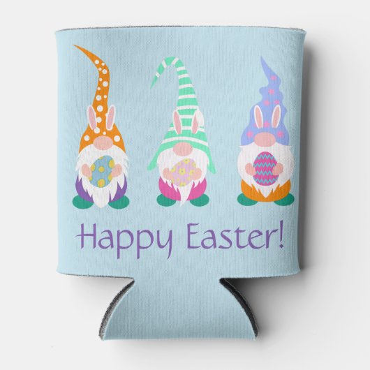 Leuk Gelukkig Pasen Gnome Hangen met Gnomies Sprin Blikjeskoeler (Voorkant)