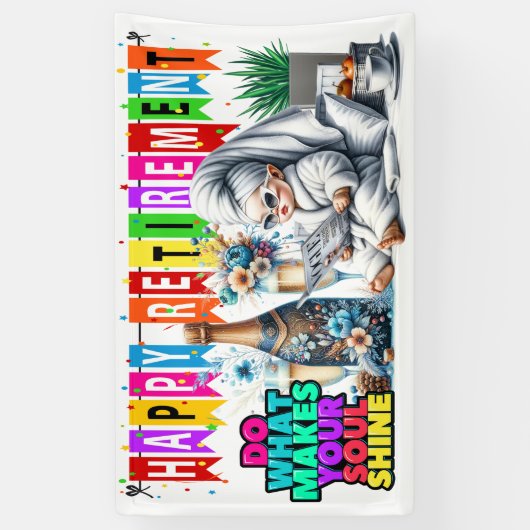 LEUK GELUKKIG PENSIOEN SPANDOEK (Verticaal)