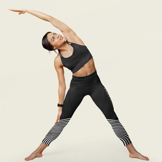 Leuk geometrisch stijlvol zwart leggings