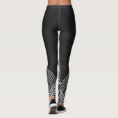 Leuk geometrisch stijlvol zwart leggings (Achterkant)