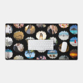 Leuk gepersonaliseerd 24 bruiloft foto collage bureaumat (Keyboard & Muis)