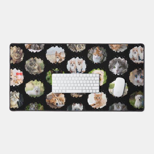 Leuk gepersonaliseerd 24 Fotocollage Bureaumat (Keyboard & Muis)