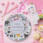 Leuk Gepersonaliseerd Dier Eerste 1e Verjaardag Papieren Bordje (Feest)