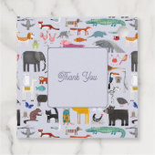 Leuk gepersonaliseerd dierlijk Baby shower dank u Bedankjes Labels (Achterkant)