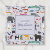 Leuk gepersonaliseerd dierlijk Baby shower dank u Bedankjes Labels (Voorkant)