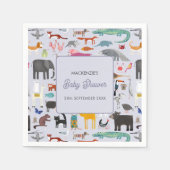 Leuk gepersonaliseerd dierlijk Baby shower Servet (Voorkant)