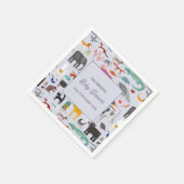 Leuk gepersonaliseerd dierlijk Baby shower Servet (Hoek)