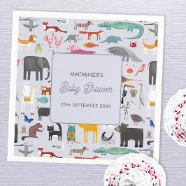 Leuk gepersonaliseerd dierlijk Baby shower Servet