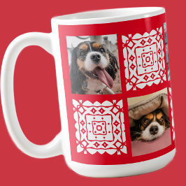 Leuk gepersonaliseerd foto rood cadeau voor Honden Koffiemok