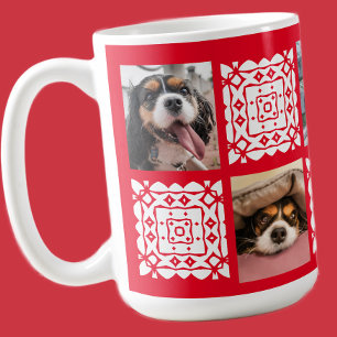 Leuk gepersonaliseerd foto rood cadeau voor Honden Koffiemok