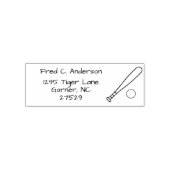 Leuk gepersonaliseerd honkbal retouradres  zelfinktende stempel (Design)