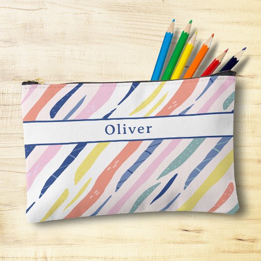 Leuk gepersonaliseerd kleurrijk patroonpotlood Hoe Etui