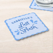 Leuk gepersonaliseerd "Last Splash" vrijgezellenfe Kartonnen Onderzetters (Gebogen)