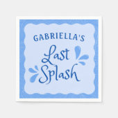 Leuk gepersonaliseerd "Last Splash" vrijgezellenfe Servet (Voorkant)