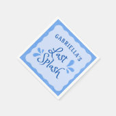 Leuk gepersonaliseerd "Last Splash" vrijgezellenfe Servet (Hoek)