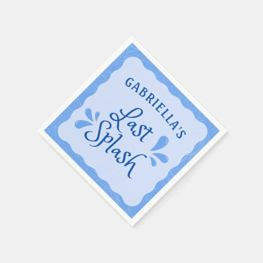 Leuk gepersonaliseerd "Last Splash" vrijgezellenfe Servet (Hoek)