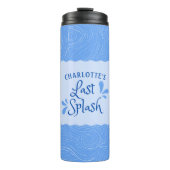 Leuk gepersonaliseerd "Last Splash" vrijgezellenfe Thermosbeker (Voorkant)