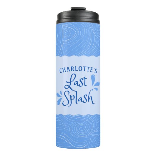 Leuk gepersonaliseerd "Last Splash" vrijgezellenfe Thermosbeker (Voorkant)