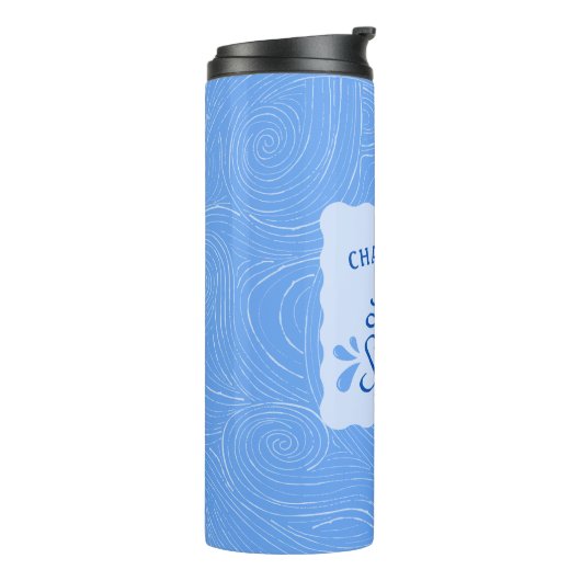 Leuk gepersonaliseerd "Last Splash" vrijgezellenfe Thermosbeker (Gedraaid links)