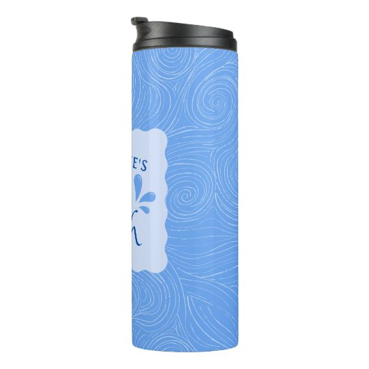 Leuk gepersonaliseerd "Last Splash" vrijgezellenfe Thermosbeker (Geroteerd rechts)