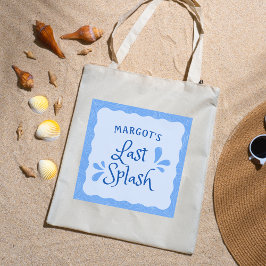Leuk gepersonaliseerd "Last Splash" vrijgezellenfe Tote Bag