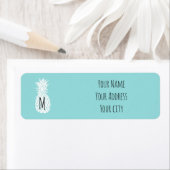 Leuk gepersonaliseerd monogram ananas etiket (Insitu)