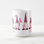 Leuk gepersonaliseerd roze lint koffiemok (Center)