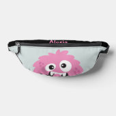 Leuk gepersonaliseerd roze monster Kind Fanny Pack Heuptasje (Liggend)