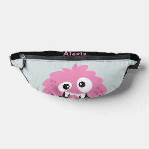 Leuk gepersonaliseerd roze monster Kind Fanny Pack Heuptasje