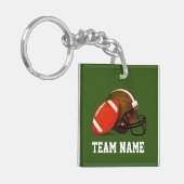 Leuk gepersonaliseerd voetbalteam sleutelhanger (Voorkant Links)
